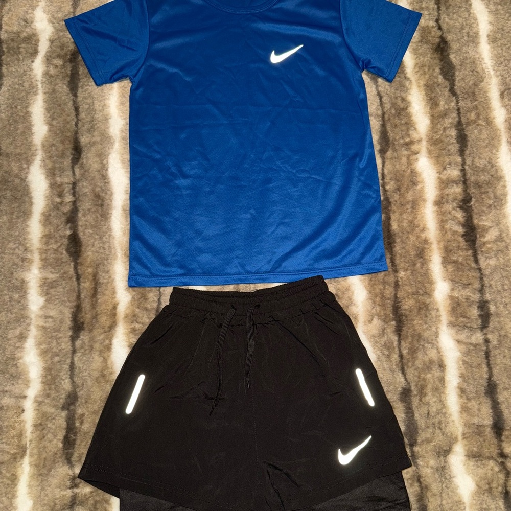 Nike 365 Tee and Black Running Short